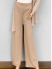 Solid Color Wide-Leg Full-length Pants